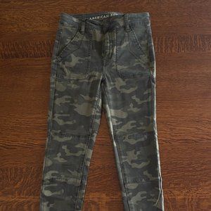 American Eagle Green Camo Jeans